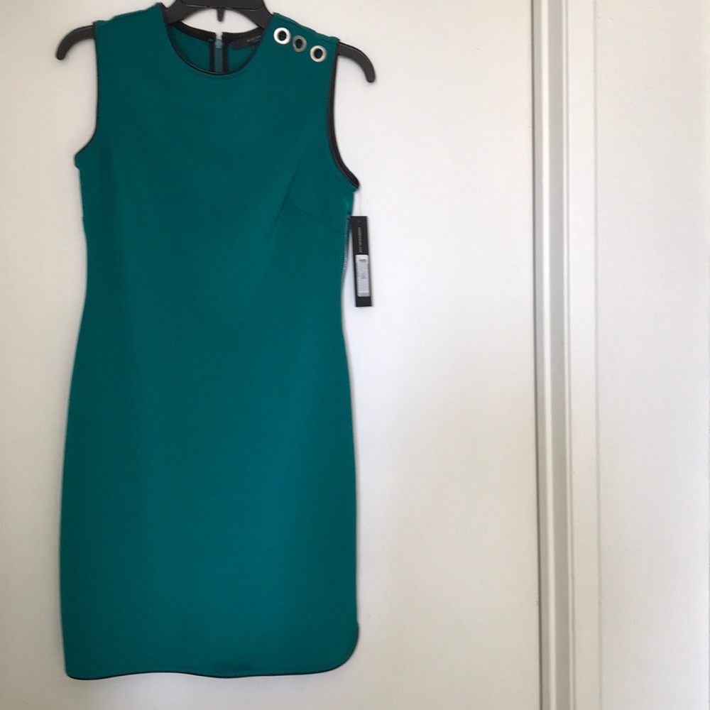 Blue green sleeveless dress